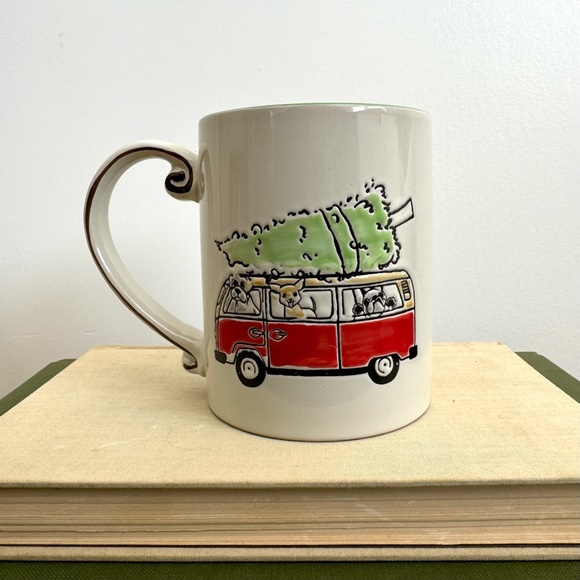 Spectrum Designz Ceramic Embossed Holiday Christmas Tree Dog Mug, Coffee Mug - Picture 2 of 5